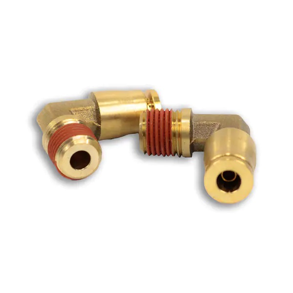 NP69-4-4 Brass Elbow 1/4in NPT x 1/4 Air Tubing - wordwideparts.com