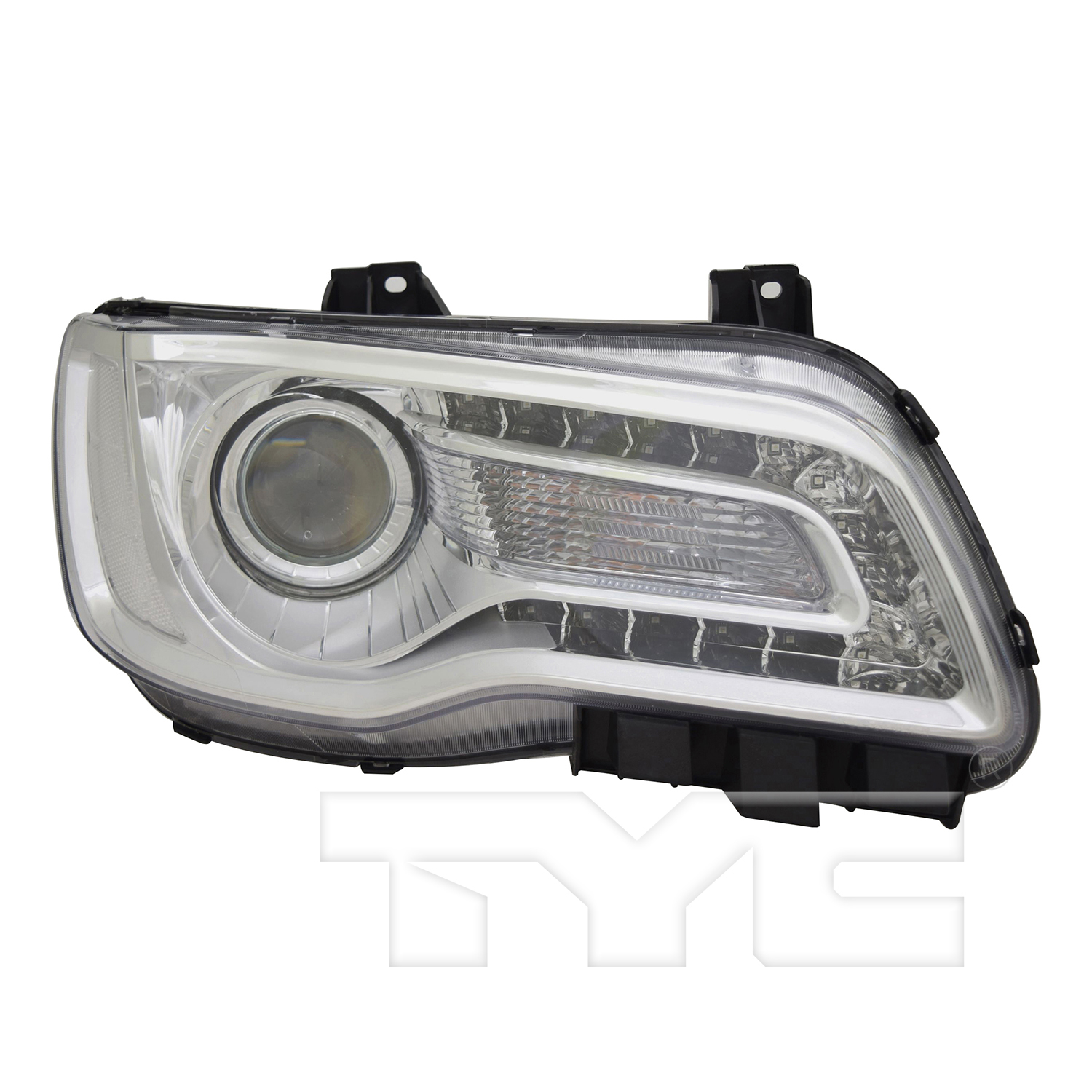 thumbnail interactive-video image 1 of Pair Left + Right LED Headlight Assemblies For Infiniti Q50 2014-2022 (Non-Adaptive Models) – Chrome Housing, Clear Lens 1 of 4